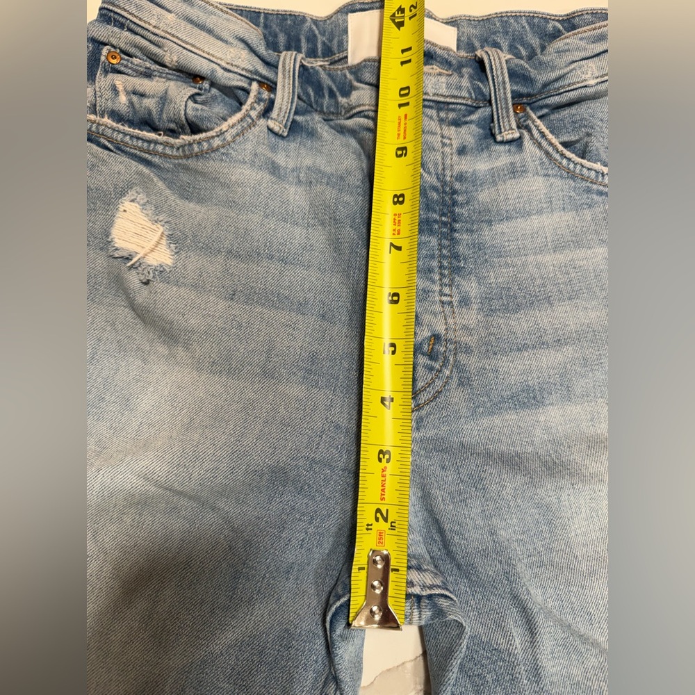 MOTHER Superior The Tomcat High-Rise Straight Distressed Jeans in The Confession - Picture 8 of 14